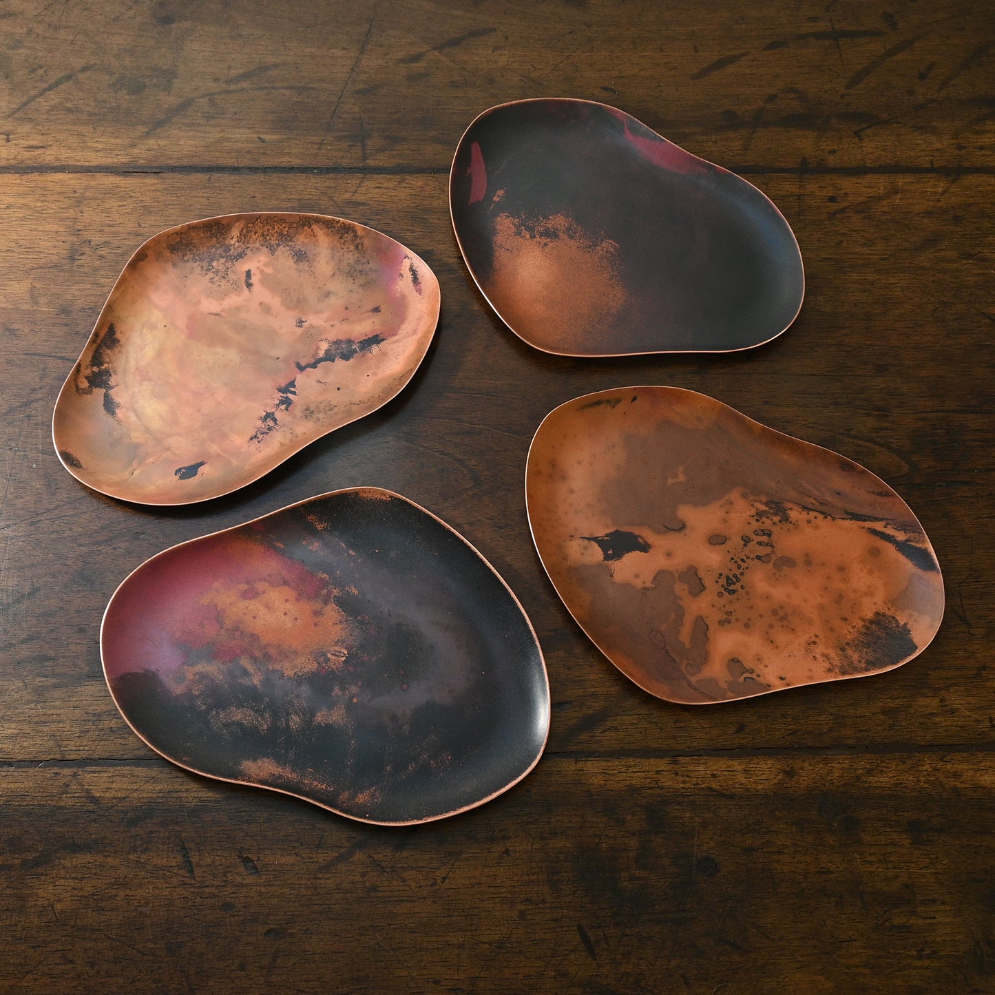 Copper Trays with Heat Patina - Coming Soon