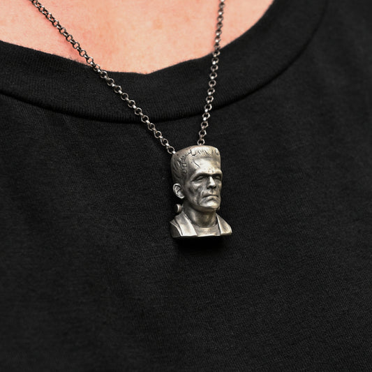 Silver Frankenstein Necklace